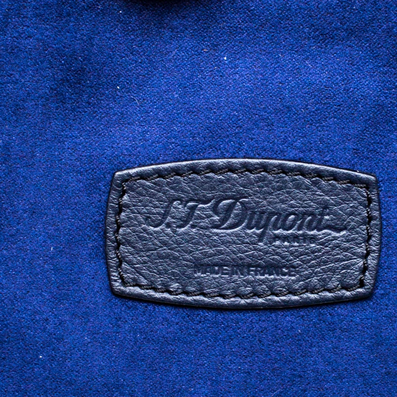 S.T. Dupont Deep Navy Blue Leather Line D Tony Stark Document And Laptop Holder Briefcase For Men - Image 9