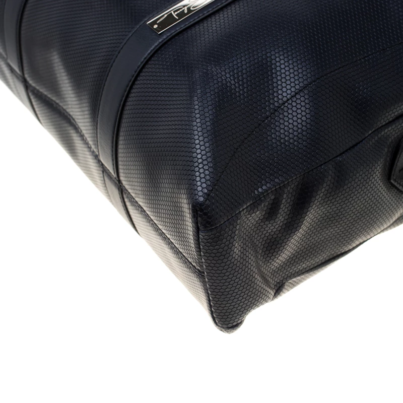 S.T. Dupont Deep Navy Blue Leather Line D Tony Stark Document And Laptop Holder Briefcase For Men - Image 12