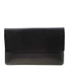 S.T. Dupont Black Leather Sleeve Slim Pochette For Men