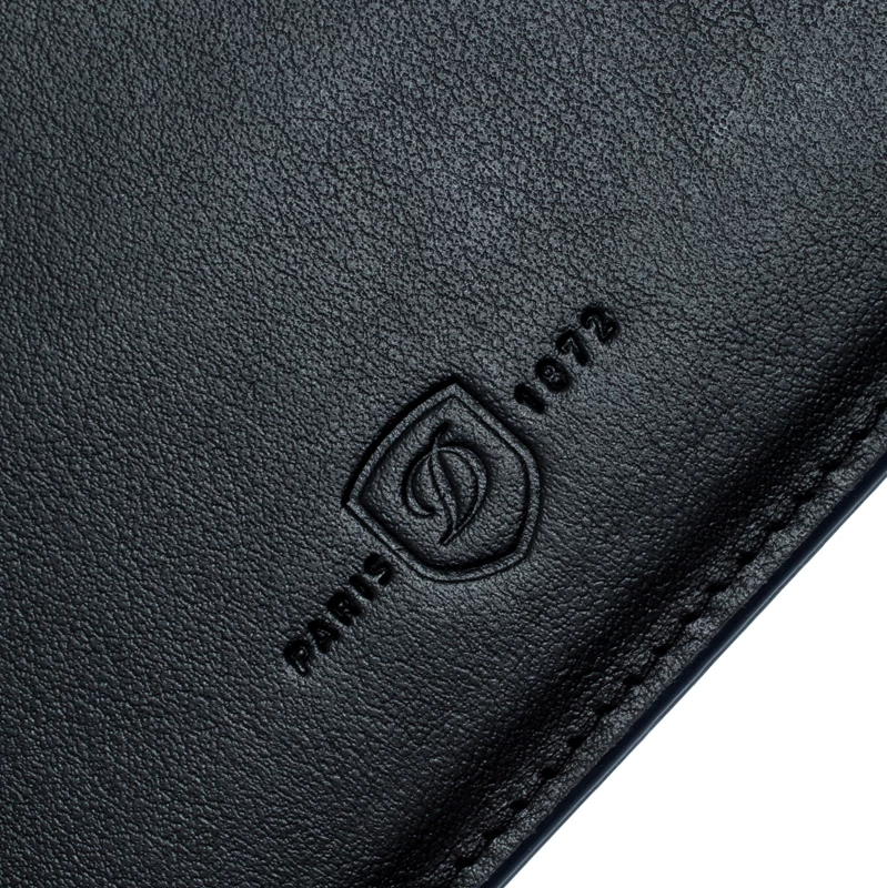 S.T. Dupont Black/Blue Leather Line D Slim Organizer For Men - Image 7
