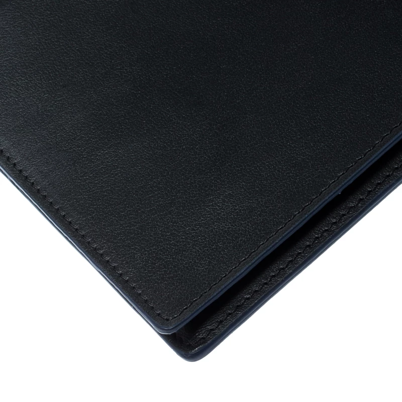 S.T. Dupont Black/Blue Leather Line D Slim Organizer For Men - Image 9