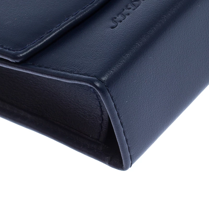S.T. Dupont Navy Blue Leather Cigarette Pack Case For Men - Image 9