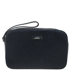 S.T. Dupont St Dupont Black Leather Pouch For Men