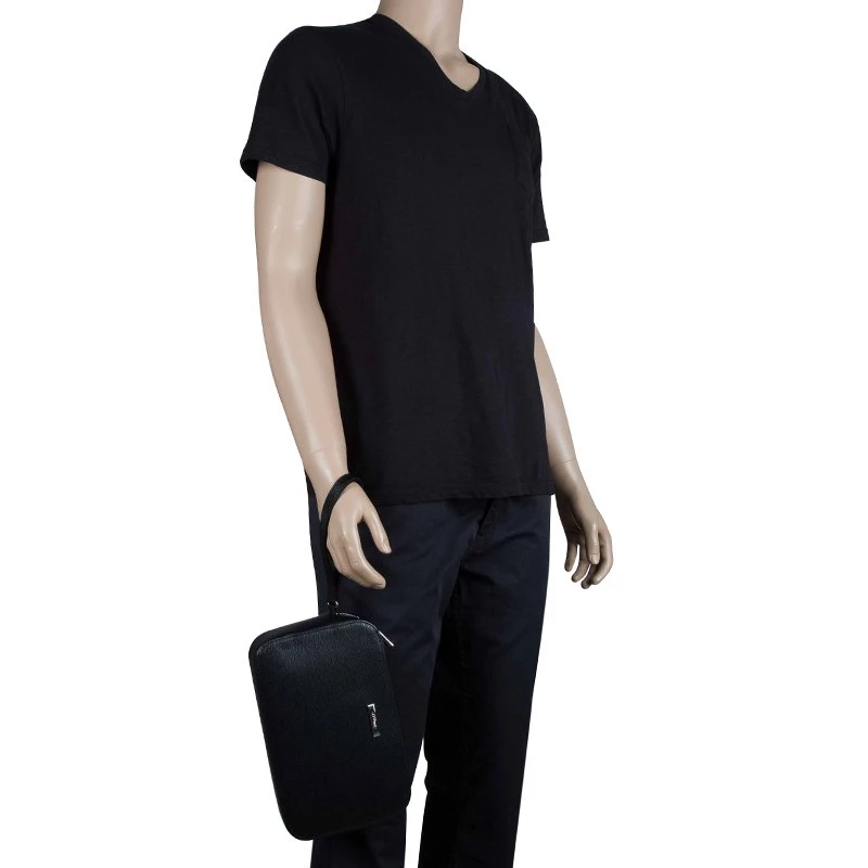 S.T. Dupont St Dupont Black Leather Pouch For Men - Image 2