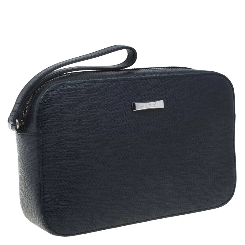 S.T. Dupont St Dupont Black Leather Pouch For Men - Image 3