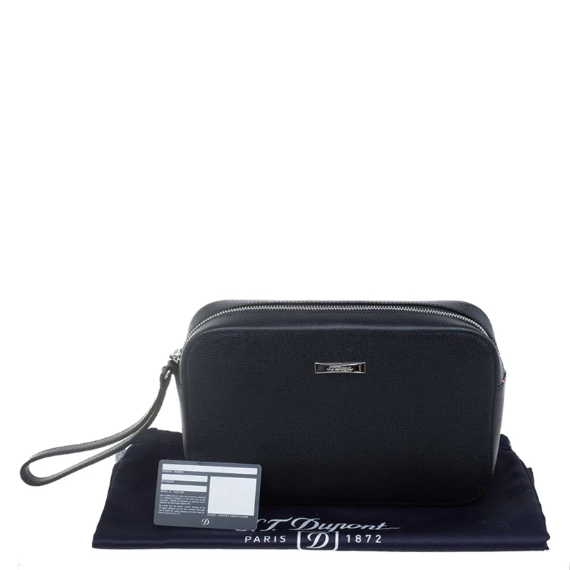 S.T. Dupont St Dupont Black Leather Pouch For Men - Image 15
