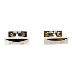 S.T. Dupont Logo Palladium Finish Men's Cufflinks For Men