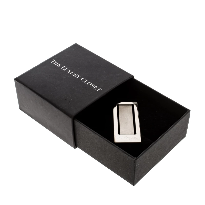 S.T. Dupont Textured Palladium Finish Money Clip For Men - Image 4