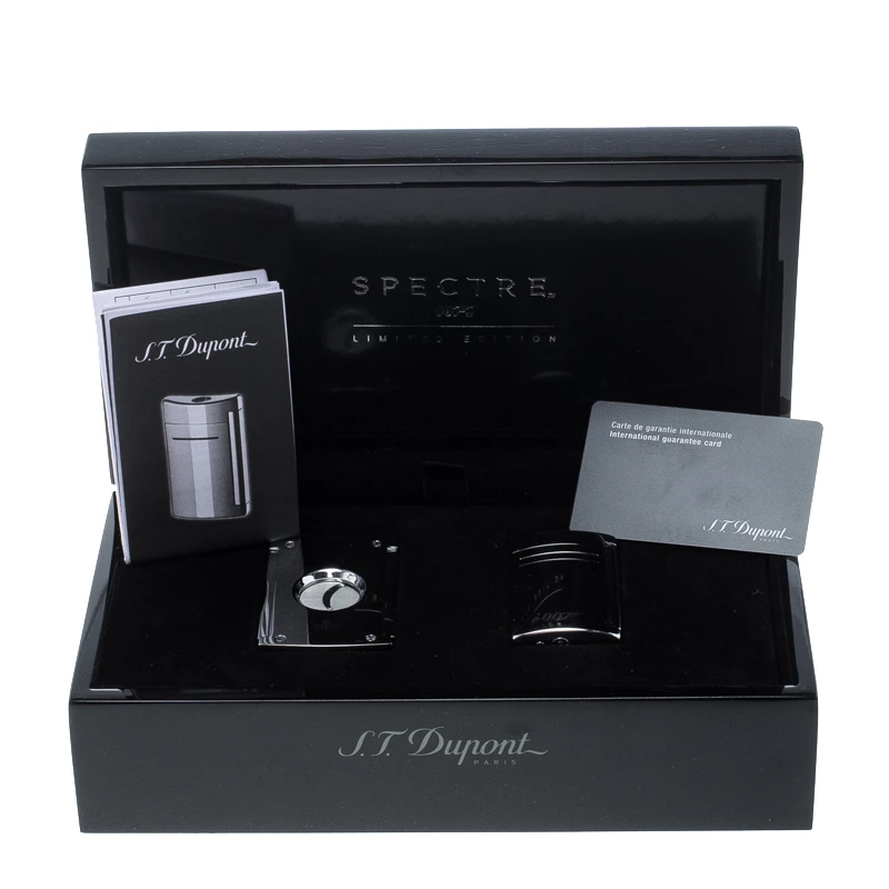 S.T. Dupont Spectre Silver Tone Limited Edition Torch Flame & Cigar Cutter Set For Men - Image 7