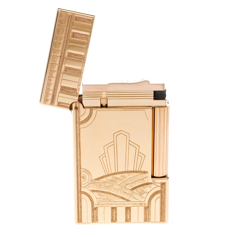 S.T. Dupont ST Dupont Art Deco Ligne 2 Textured Rose Gold Finish Limited Edition Lighter For Men - Image 2