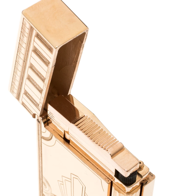 S.T. Dupont ST Dupont Art Deco Ligne 2 Textured Rose Gold Finish Limited Edition Lighter For Men - Image 3