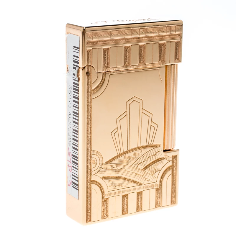 S.T. Dupont ST Dupont Art Deco Ligne 2 Textured Rose Gold Finish Limited Edition Lighter For Men - Image 4