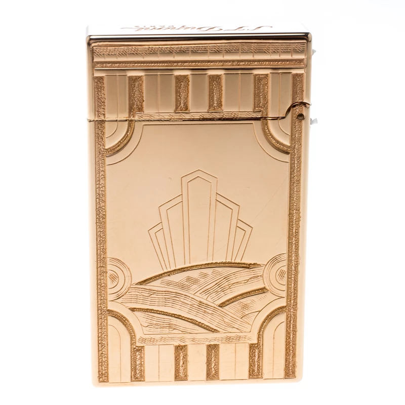 S.T. Dupont ST Dupont Art Deco Ligne 2 Textured Rose Gold Finish Limited Edition Lighter For Men - Image 5