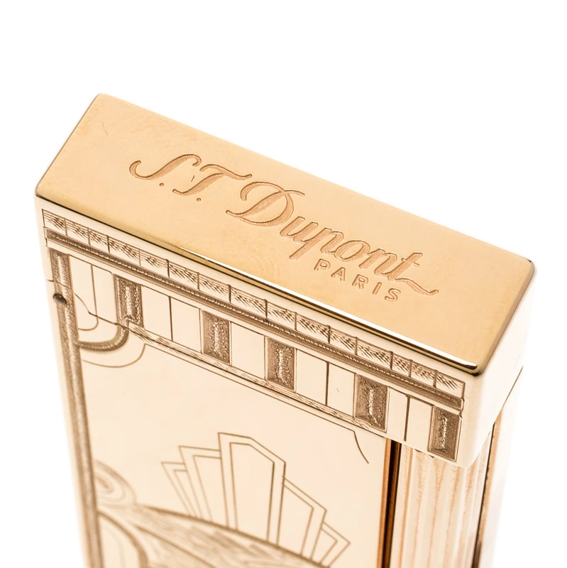S.T. Dupont ST Dupont Art Deco Ligne 2 Textured Rose Gold Finish Limited Edition Lighter For Men - Image 8