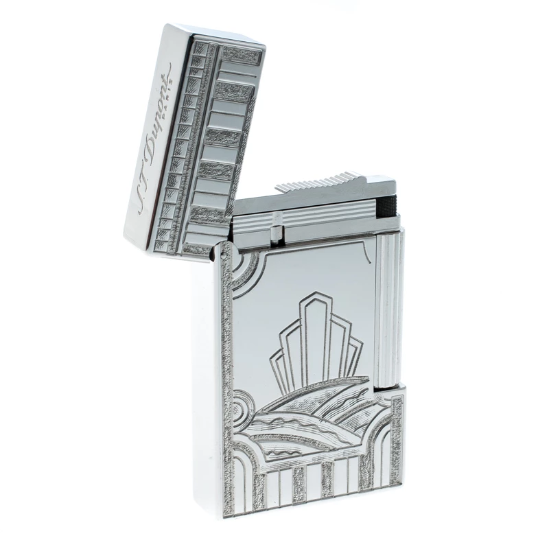 S.T. Dupont ST Dupont Art Deco Ligne 2 Textured Palladium Finish Limited Edition Lighter For Men - Image 2