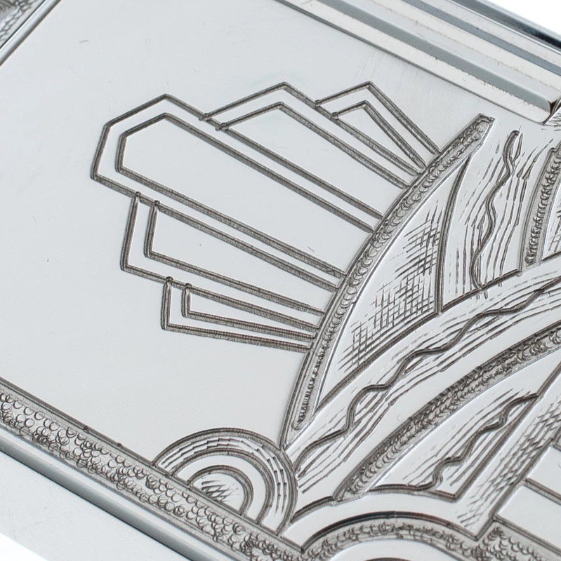 S.T. Dupont ST Dupont Art Deco Ligne 2 Textured Palladium Finish Limited Edition Lighter For Men - Image 3