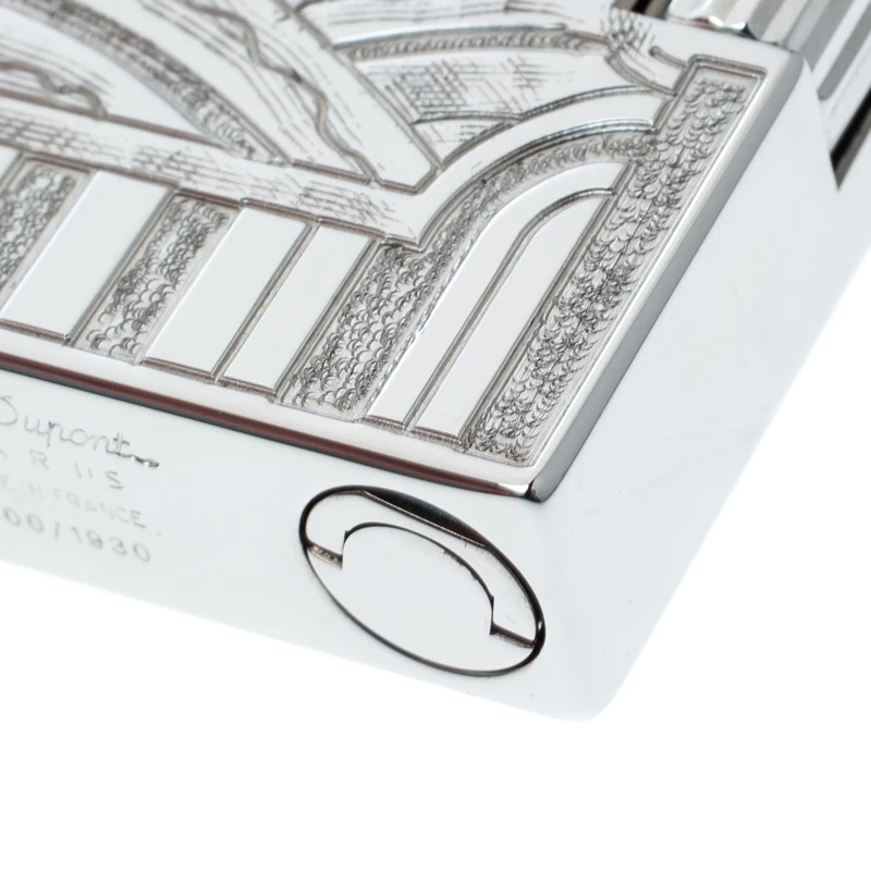 S.T. Dupont ST Dupont Art Deco Ligne 2 Textured Palladium Finish Limited Edition Lighter For Men - Image 9
