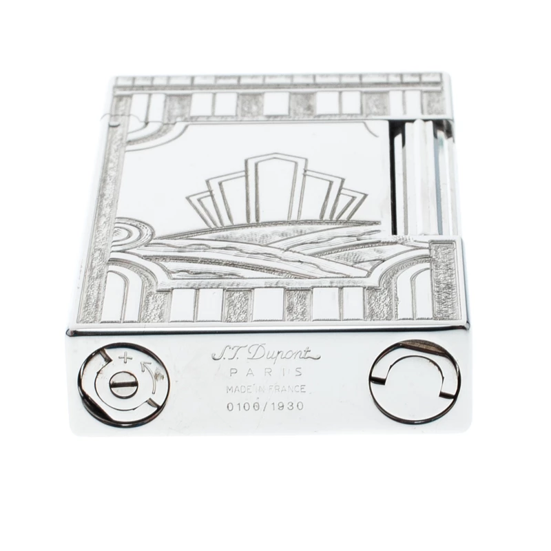 S.T. Dupont ST Dupont Art Deco Ligne 2 Textured Palladium Finish Limited Edition Lighter For Men - Image 6