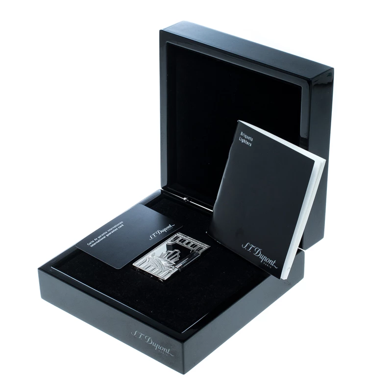 S.T. Dupont ST Dupont Art Deco Ligne 2 Textured Palladium Finish Limited Edition Lighter For Men - Image 10