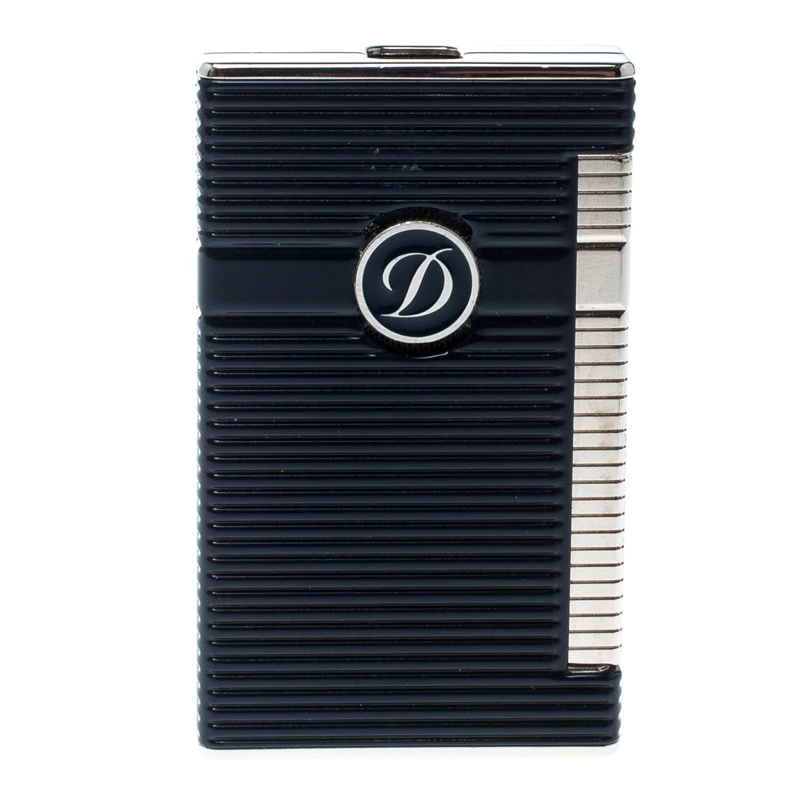 S.T. Dupont S.T Dupont Ligne 2 Navy Blue Lacquer Palladium Finish Torch Lighter For Men
