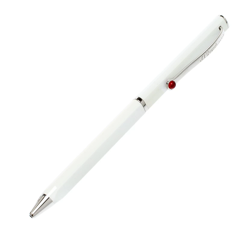 S.T. Dupont S.T.Dupont Karl Lagerfeld Edition White Lacquer Palladium Finish Ballpoint Pen For Men