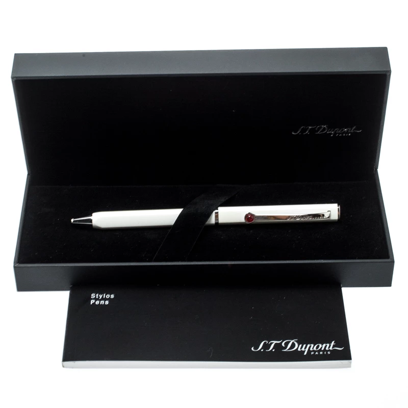 S.T. Dupont S.T.Dupont Karl Lagerfeld Edition White Lacquer Palladium Finish Ballpoint Pen For Men - Image 5