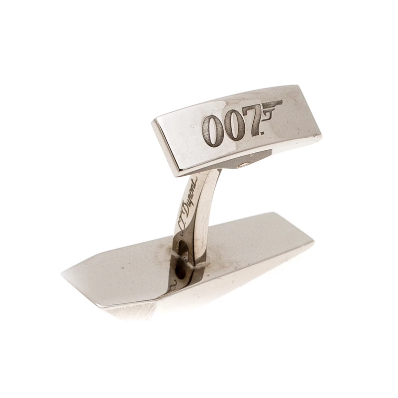 S.T. Dupont 007 Casino Royale Silver Tone Cufflinks For Men - Image 4