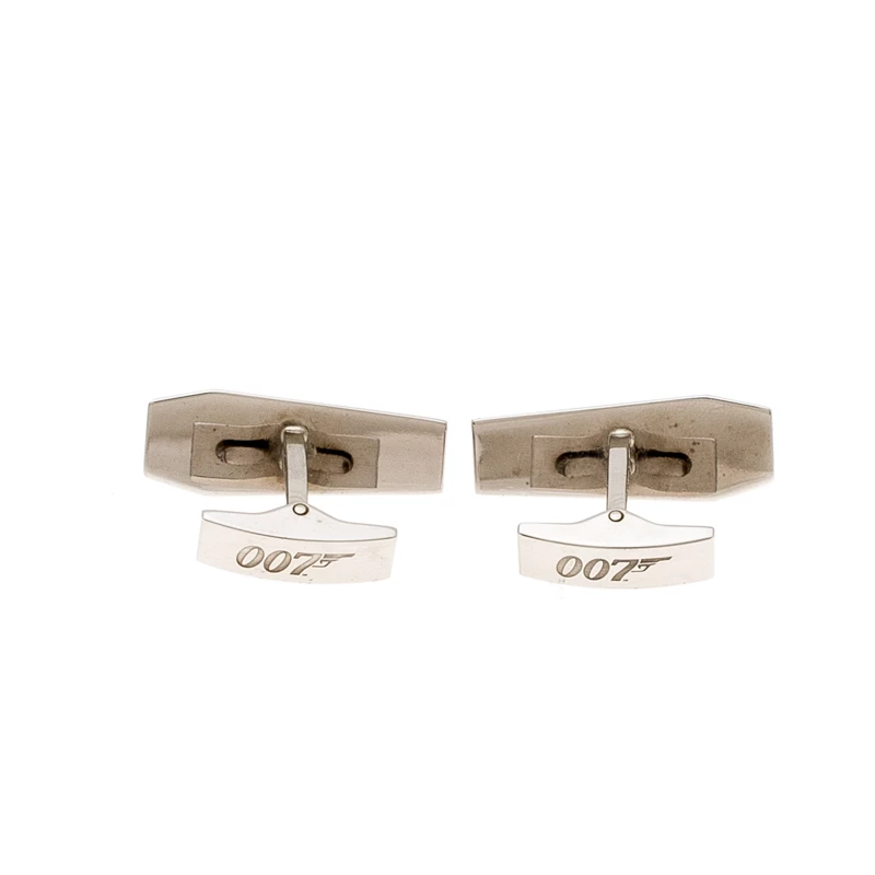 S.T. Dupont 007 Casino Royale Silver Tone Cufflinks For Men - Image 3