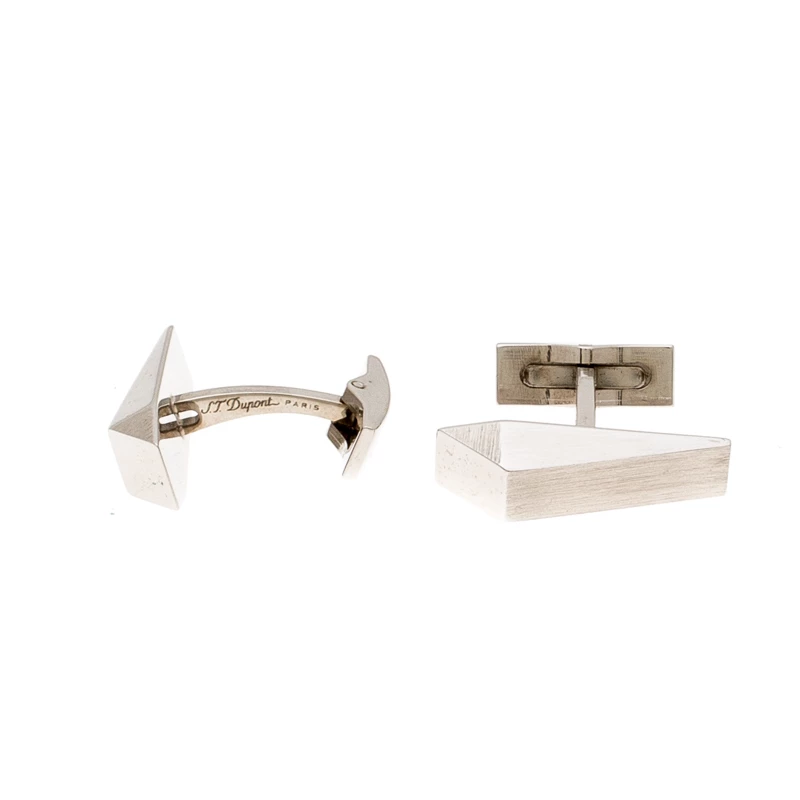 S.T. Dupont 007 Casino Royale Silver Tone Cufflinks For Men - Image 2