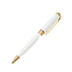 S.T. Dupont Line D Pearly White Lacquer Gold Plated Ballpoint Pen For Men