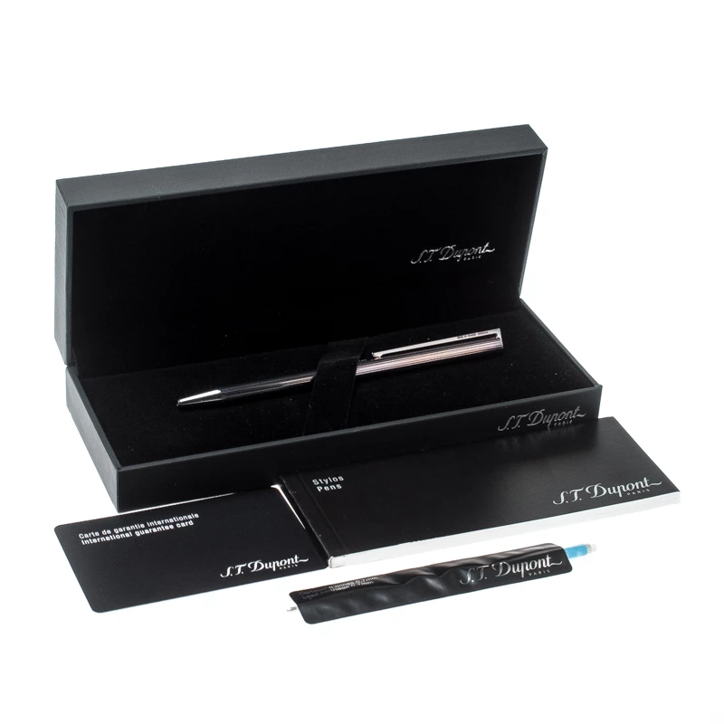 S.T. Dupont Classique Lines Grey Slim Ballpoint Pen For Men - Image 5