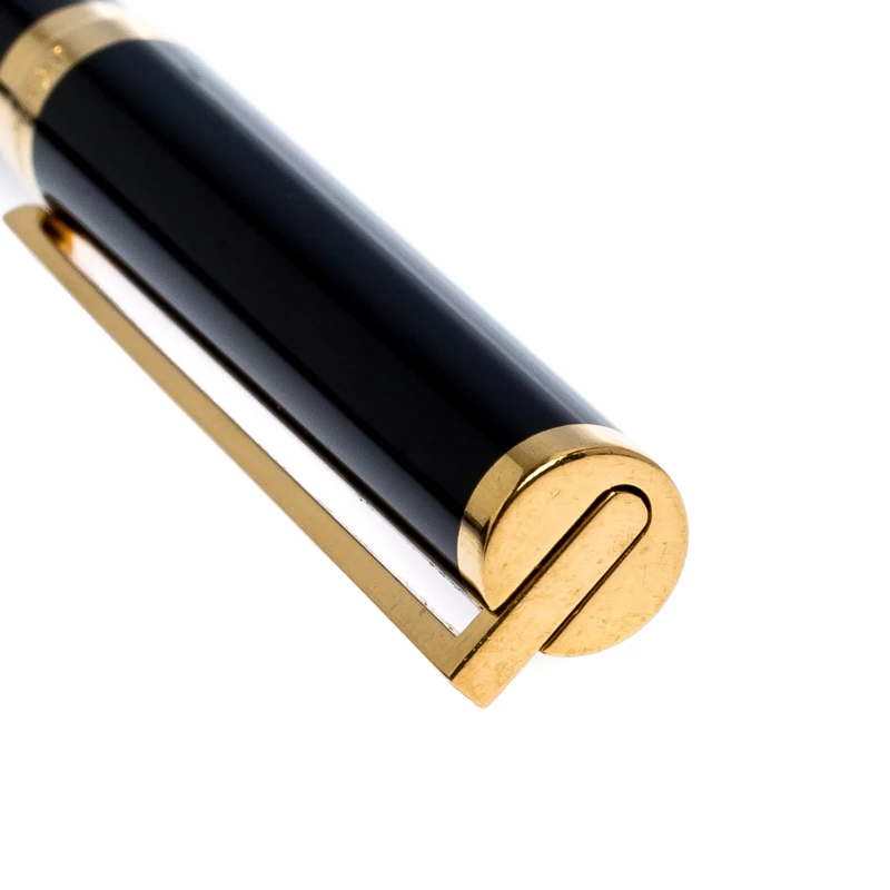 S.T. Dupont Black Lacquer Gold Plated Rollerball Pen For Men - Image 4