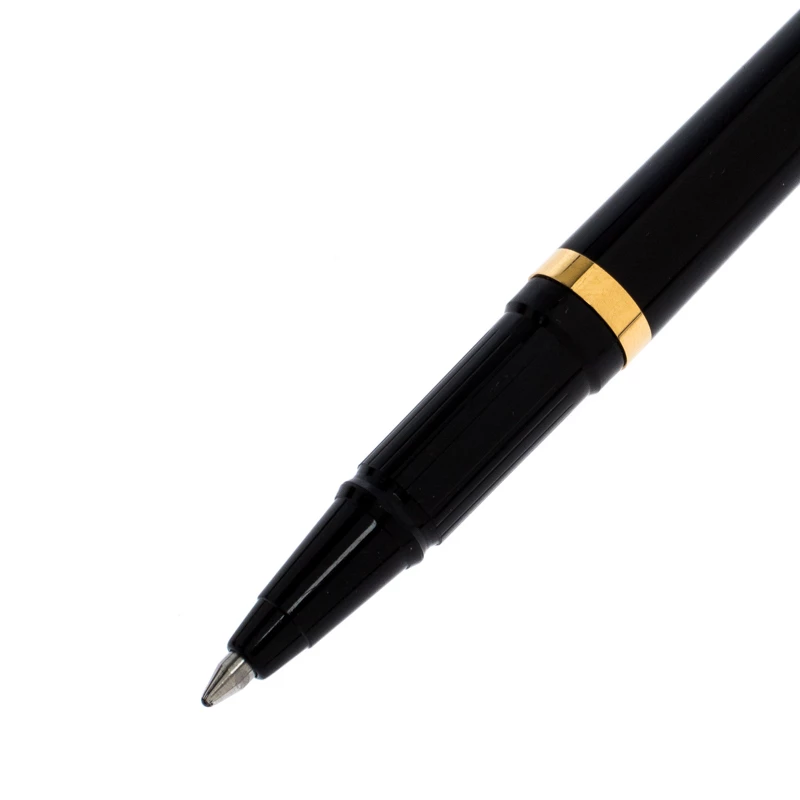 S.T. Dupont Black Lacquer Gold Plated Rollerball Pen For Men - Image 2