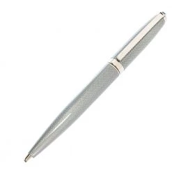 S.T. Dupont Fidelio Silver Textured Guilloche Palladium Finish Ballpoint Pen For Men
