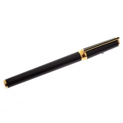 S.T. Dupont Montparnasse Black Lacquer Gold Plated Fountain Pen For Men