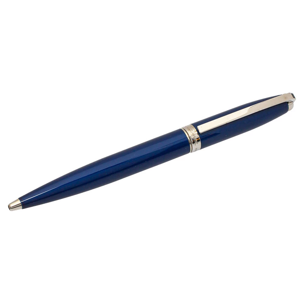 S.T. Dupont Fidelio Blue Lacquered Palladium Finish Ballpoint Pen For Men