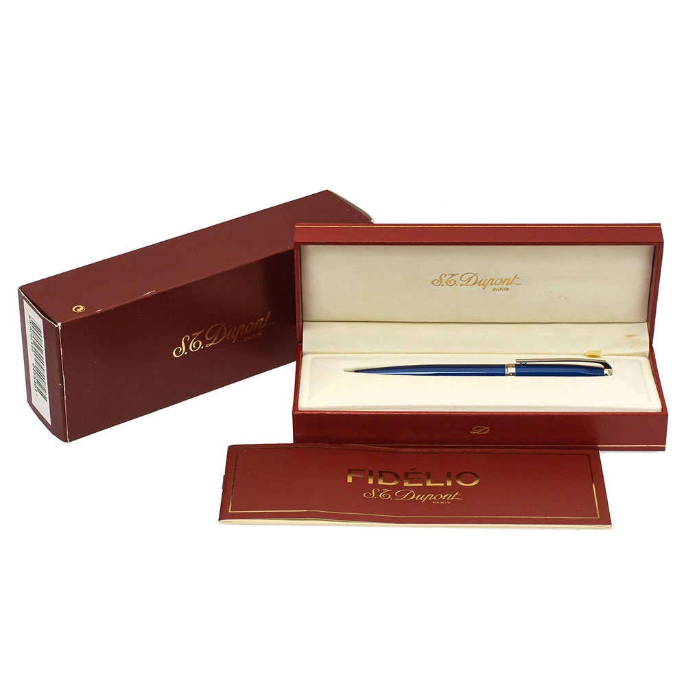 S.T. Dupont Fidelio Blue Lacquered Palladium Finish Ballpoint Pen For Men - Image 5