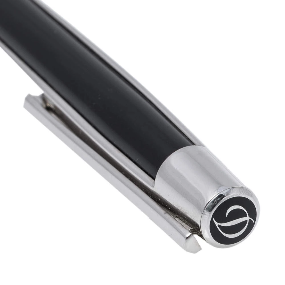 S.T. Dupont Défi' Black Composite & Palladium Finish Ballpoint Pen For Men - Image 5