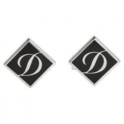 S.T. Dupont Iconic D Black Lacquer Cufflinks For Men