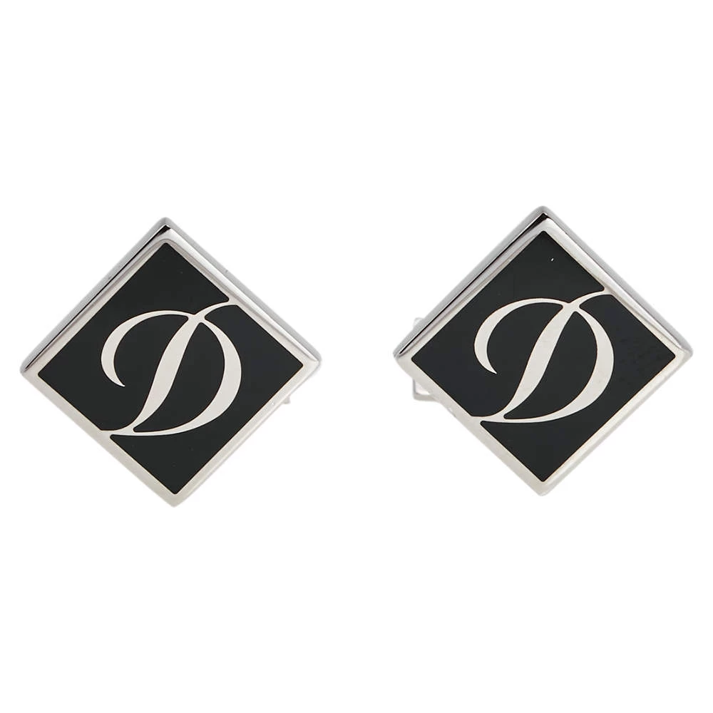 S.T. Dupont Iconic D Black Lacquer Cufflinks For Men