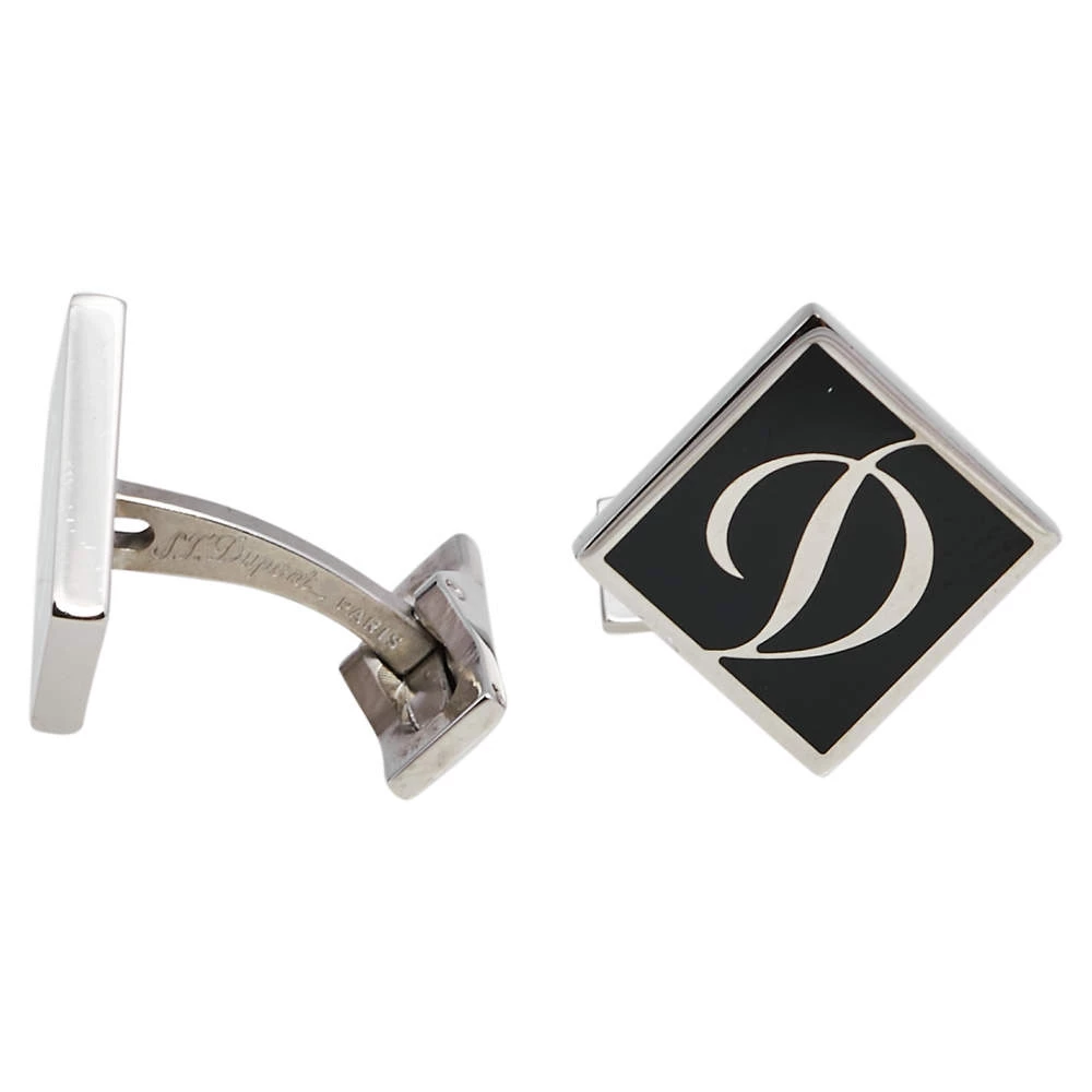 S.T. Dupont Iconic D Black Lacquer Cufflinks For Men - Image 2