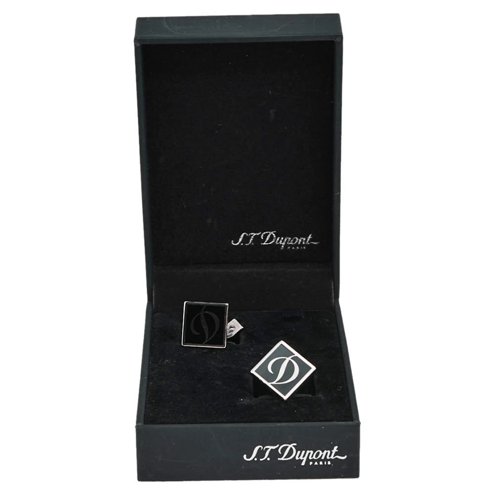 S.T. Dupont Iconic D Black Lacquer Cufflinks For Men - Image 6