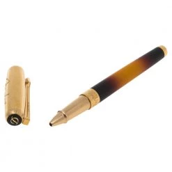S.T. Dupont Fender Line D Limited Edition Sunburst Lacquer Gold Finish Rollerball Pen For Men