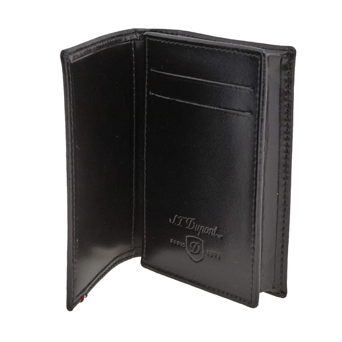 S.T. Dupont Black Line D Leather Bifold Card Holder And BallPoint Pen Set For Men - Image 3