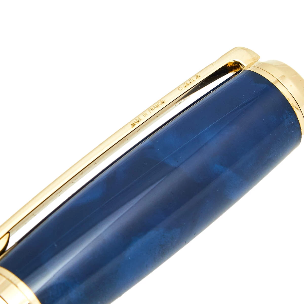 S.T. Dupont Line D Blue Natural Lacquer Gold Finish Rollerball Pen For Men - Image 3