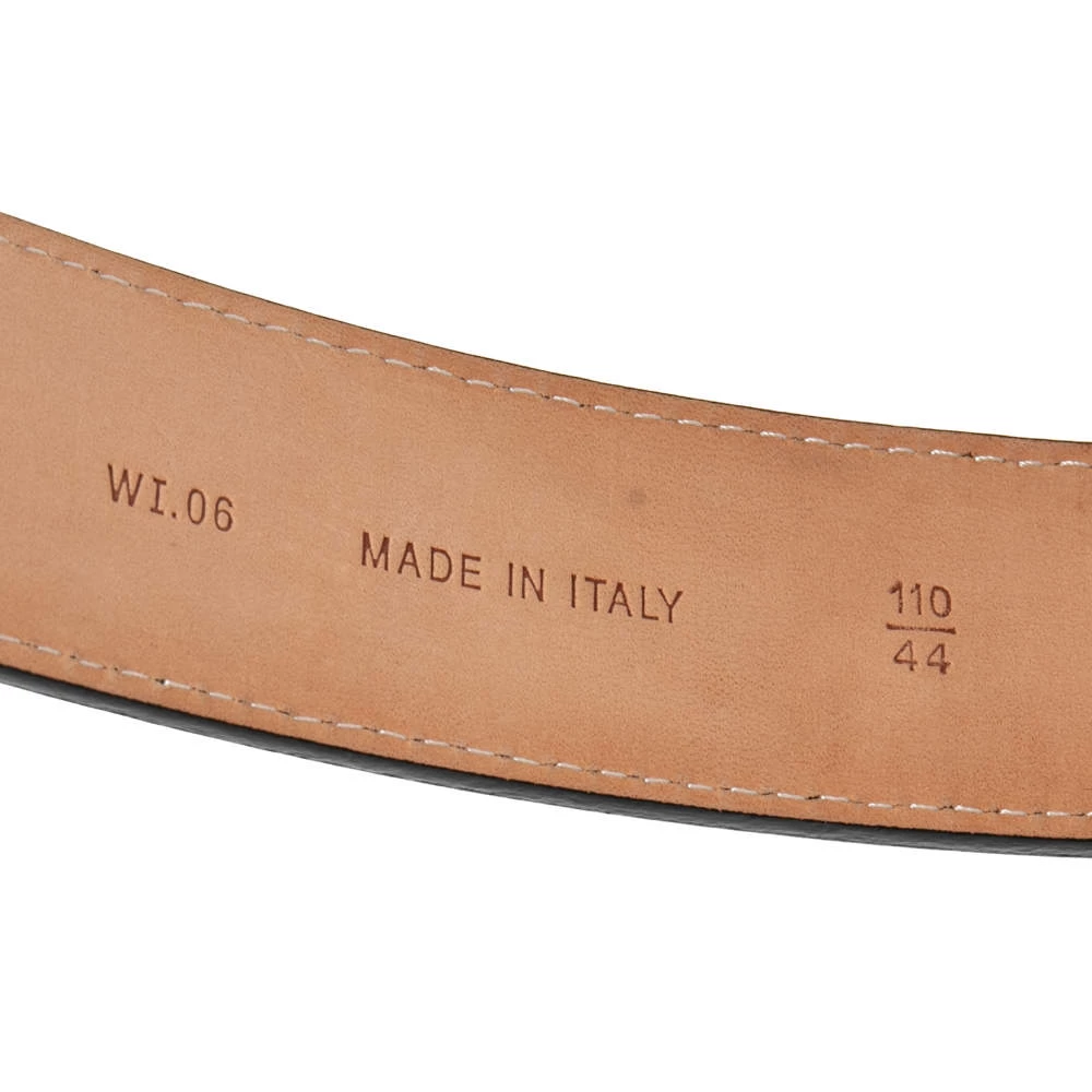 S.T. Dupont Black Textured Leather Buckle Belt 110CM For Men - Image 6