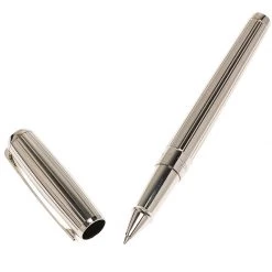 S.T. Dupont Silver Stainless Steel Classic Ballpoint Pen For Men