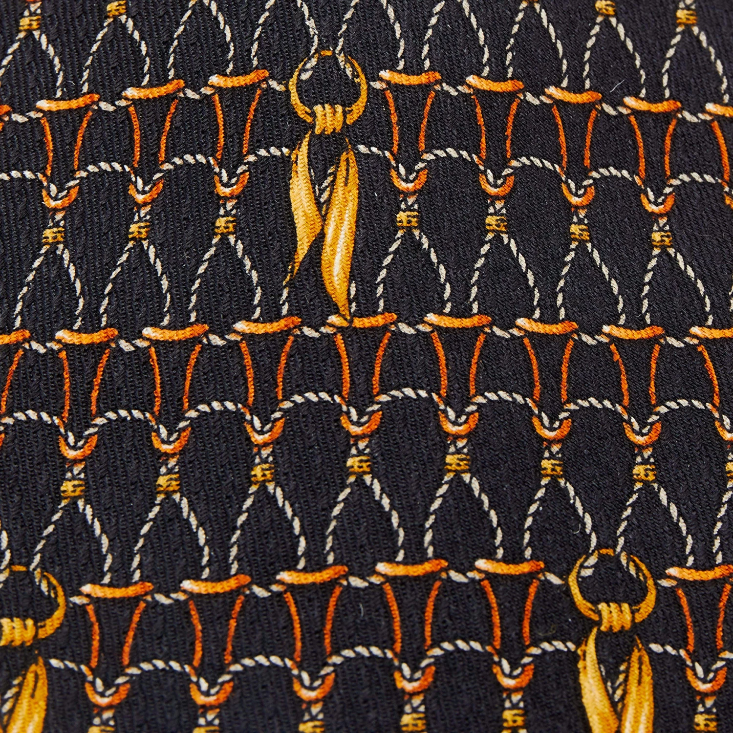 S.T. Dupont Vintage Black Printed Silk Jacquard Tie For Men - Image 2