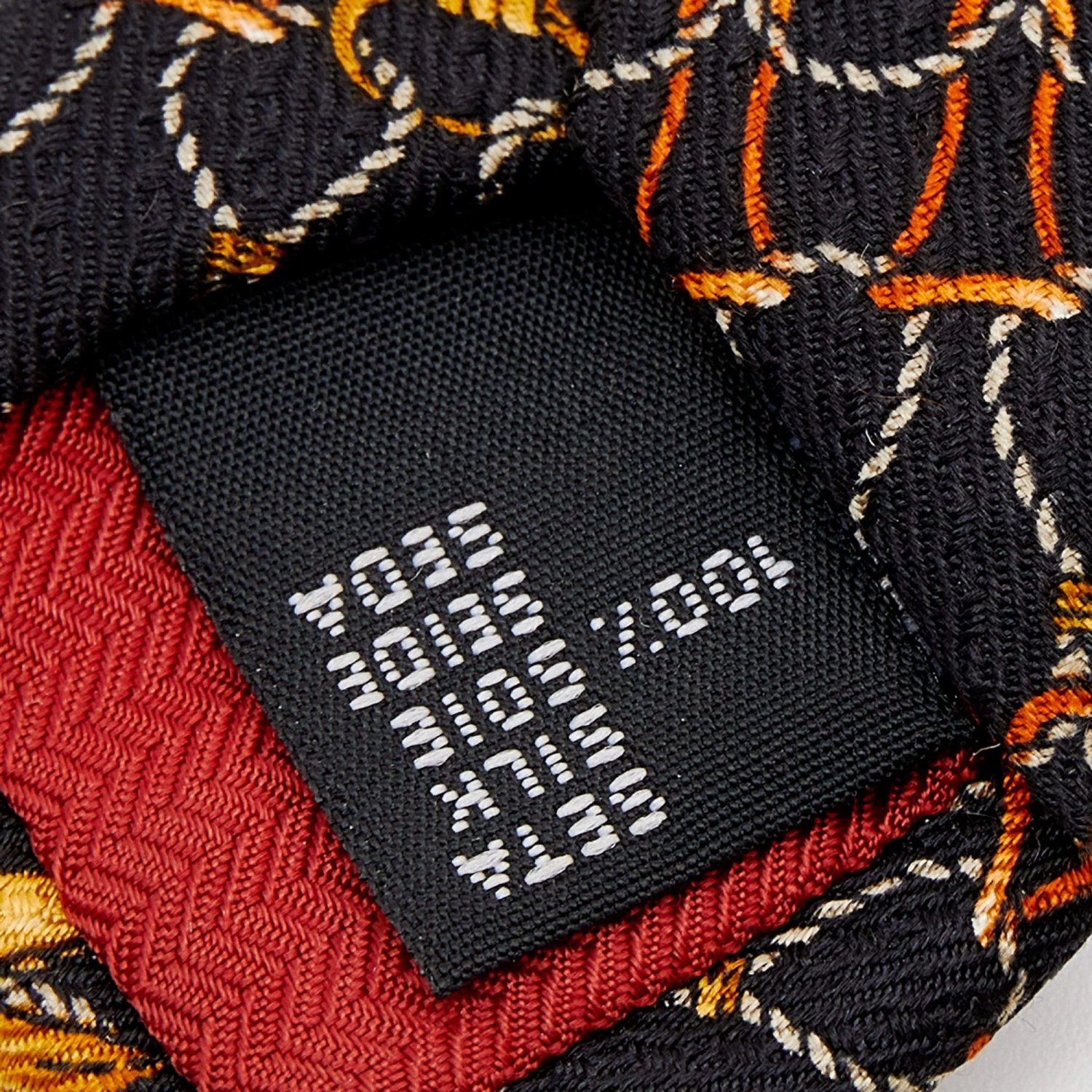 S.T. Dupont Vintage Black Printed Silk Jacquard Tie For Men - Image 4