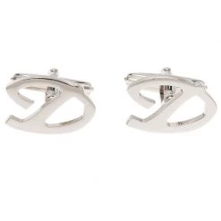 S.T. Dupont D Logo Silver Tone Classic Men's Cufflinks For Men